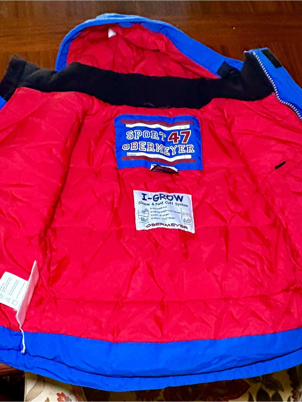 Obermeyer Royal Blue/White Kids Ski Parka/snow Jacket with Detachable Hood